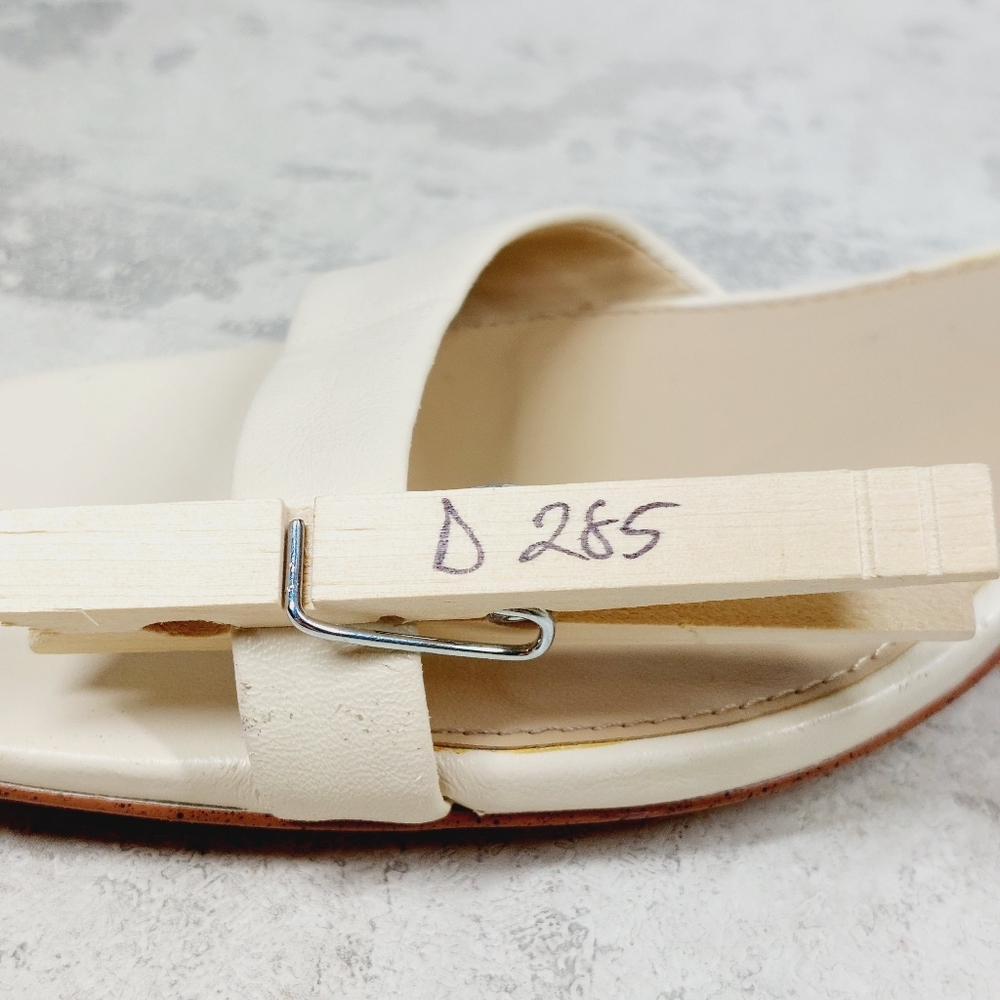 Sam Edelman Wilson Ivory Leather Square Toe Ankle Strap Heels Sandals D285 - Picture 14 of 14